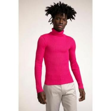 Imagem de Tricot Gola Rolê Lino Pink-Masculino