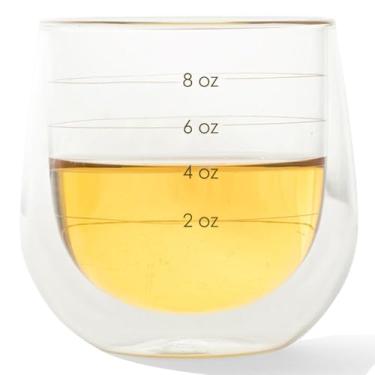 Imagem de Uba Copos de vinho com controle de porção - Medidas integradas, design de parede dupla (pacote com 1)