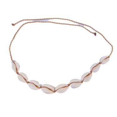 Imagem de Gargantilha de Búzios naturais feito em fio encerado