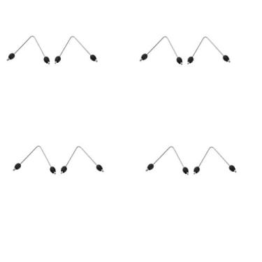 Imagem de Luzhengyang Conjunto de 8 peças de aço inoxidável para espingarda em V Wishbone conjunto premium acessórios de suporte de vara pesca para pesca submarina inserção fácil T-bar - Ferrugem conector de