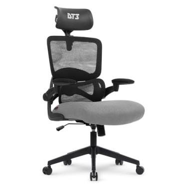 Imagem de Cadeira Gamer DT3 GTL, ergonomica tecido Max2Weave™ + Mesh DT3 Vintex-Y™, apoio cabeça 2D, Braço retrátil ate 90º+rotação de até 180°, suporta até 110kg e altura máx. de 1,80m (Light Grey)