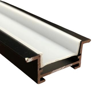 Imagem de Perfil Aluminio Sobrepor Minislim Preto 18,5x15mm - Incolustre 1 Metro Cod. 79032