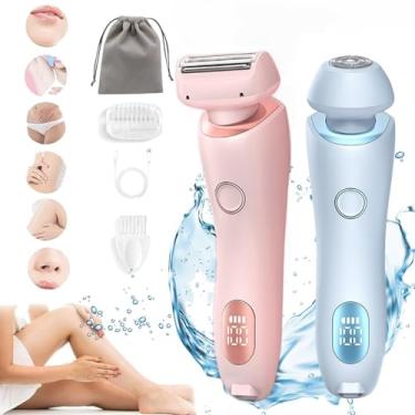 Imagem de Máquina de barbear Duskofficial, máquina de barbear Duskofficial The Glide Pro 3.0, máquina de barbear elétrica 2 em 1, máquina de barbear resistente à água IPX7, para uso a seco ou húmido (2 peças)