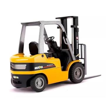 Imagem de Empilhadeira Articulada de Brinquedo para Crianças, Caminhão Amarelo e Preto