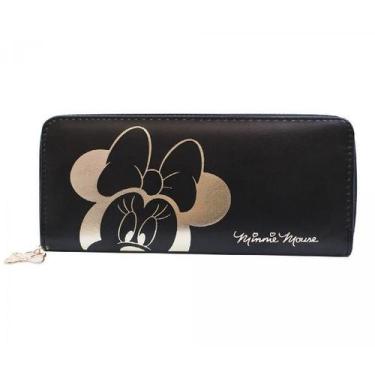 Imagem de Carteira Feminina Minnie Mouse - Minas de presente, Preto, Couro, 2