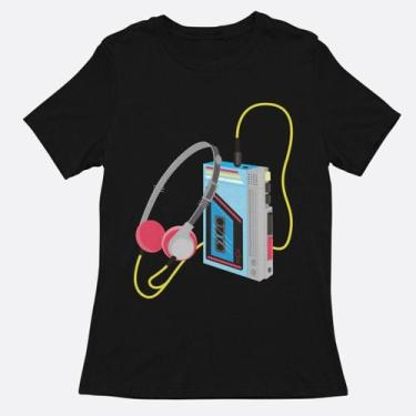 Imagem de Camiseta Walkman Anos 80 - nerd chic, Preto, GG