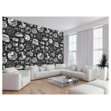 Imagem de Papel De Parede 3D Textura Cozinha Café Comida 3,5M Txt190 - Você Deco