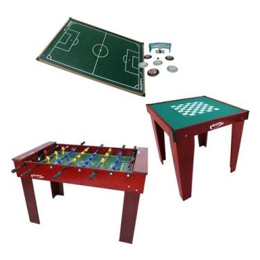 Imagem de Combo Salão de Jogos Especial Pebolim + Botão + Xadrez 1557 - Klopf