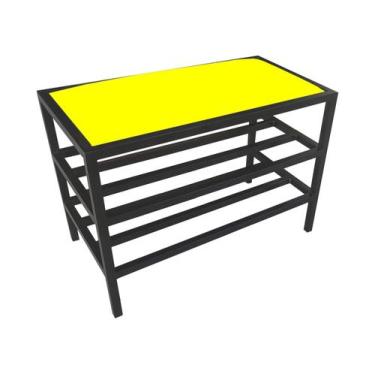 Imagem de Sapateira Banco Estofado Hall De Entrada Estilo Industrial - Moveraço,