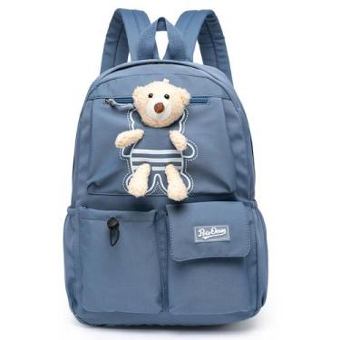Imagem de Mochila Polo One Infantil Juvenil Escolar Bolsa Passeio Urso Azul, U, 
