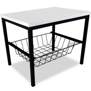 Imagem de Suporte Bebedouro Botijão Mini Balcão Cesto E Tampo Preto - Genus Móve