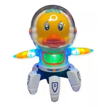 Imagem de Brinquedo Pato Espacial Robô Musical Luz Colorida Astronauta - toys