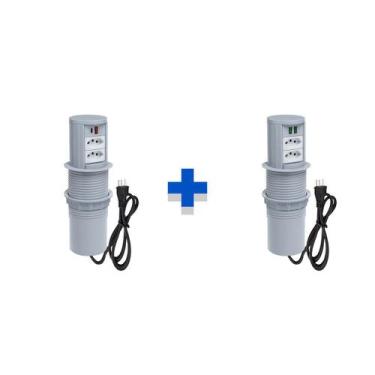 Imagem de Kit Torres De Tomadas Automático 2 Tom 20A 2USB 9.0A e 2USB - CONNECT 