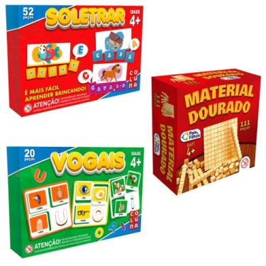 Imagem de Jogos Alfabetização Ensina Ler Escrever Matematica - Coluna / Pais e f