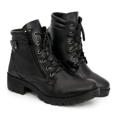 Imagem de Coturno Feminino Preto Conforto Flex Ultra Leve e Moderno - WSHOES, Pr