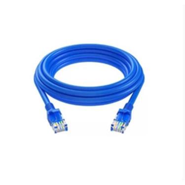 Imagem de Cabo De Rede 3 Metros Lan Internet Crimpado Rj45 Cat5e Azul - Mixobatu