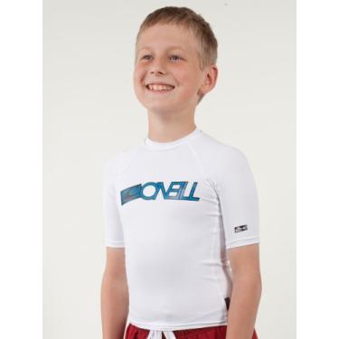 Imagem de O'Neill Wetsuits Youth Skins Camiseta de manga curta, branca, 12