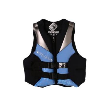 Imagem de Body Glove Colete feminino de neoprene voo (GG, preto/cinza escuro/azul bebê)