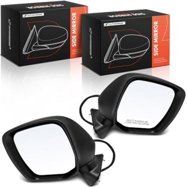 Imagem de A-Premium Par (2) espelhos retrovisores elétricos do lado do motorista e do passageiro - compatível com Nissan Quest 2011-2017 - Retrovisor retrovisor externo preto dobrável manual aquecido -