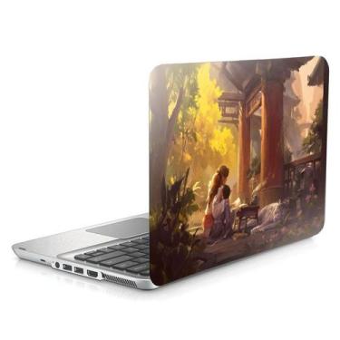 Imagem de Skin Adesivo Protetor para Notebook 17,3" Mãe e Filho Tigre d24 - Skin