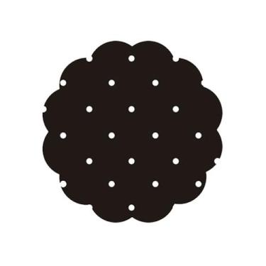 Imagem de Fundo para Docinhos Preto com Branco Poá - 9cm - Curifest