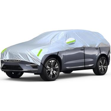 Imagem de NIGOOLATA SUV Capa de Meio Carro Prata Para-brisa Cobertura Solar Cobertura de Neve Universal para Comprimento 469.9 cm-508.0 cm