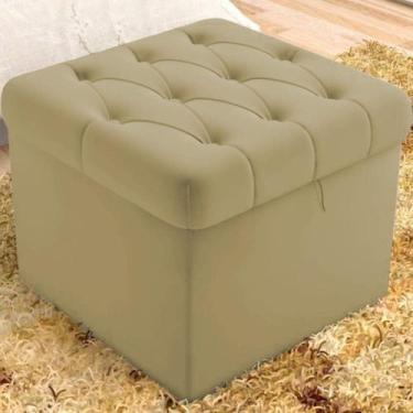 Imagem de Puff Baú Malli 40X50X50 Suede Cappucino - D A Decor