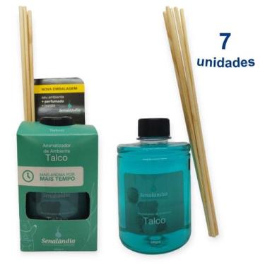 Imagem de Kit 7 Aromatizador de Ambiente Talco Difusor Vareta 280ml Senalândia -