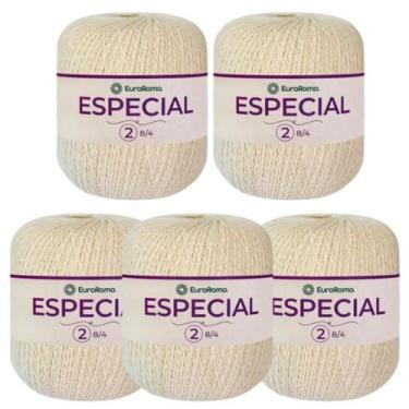 Imagem de Kit 5 Barbante EuroRoma Especial 500g 1700M Fio n 2 Crochê, 5 Unidades
