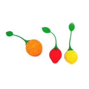 Imagem de Infusor de Fruta Silicone Chá Diversos Modelos - Novo Seculo, Laranja