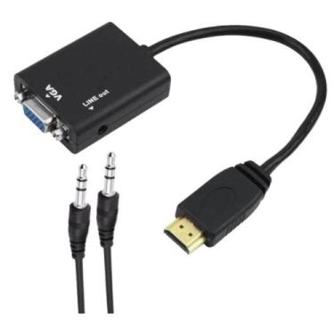 Imagem de Cabo Adaptador Conversor Hdmi Para Vga Monitor Audio com P2 - Skylink