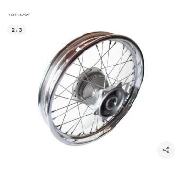 Imagem de Roda traseira montada alinhada da Bros 125 150 160 até 2018 freio a ta