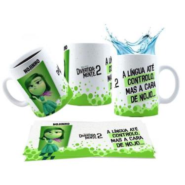 Imagem de Caneca 325ml Divertidamente 2 Personagens Frases Ansiedade - LARANJA E