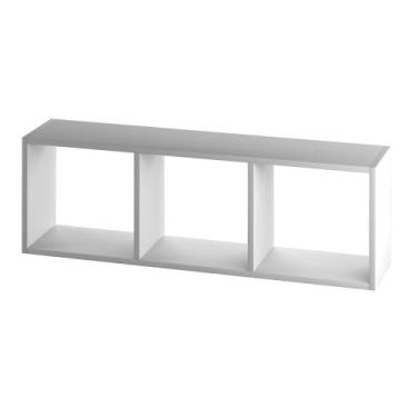 Imagem de Nicho Triplo Decorativo Resistente Sala Quarto Livros Mdf Moderno - De