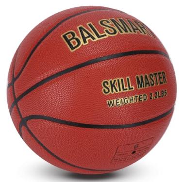 Imagem de BALSMART Basquete pesado de 1 kg 72 cm para treinamento ao ar livre em ambientes internos - Skill Master Heavy Training Basketball para melhorar o manuseio da bola passando e rebote