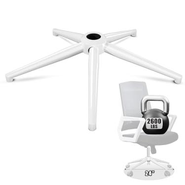 Imagem de Sytopia Substituição de base de cadeira giratória de 60 cm, base de metal resistente (1,179 kg), serve na maioria das cadeiras de escritório, compatível com rodízios universais e cilindros de gás