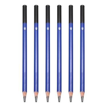 Imagem de PATIKIL Lápis de desenho 4B, 6 lápis de esboço para desenho, arte, pintura, sala de aula, escritório, casa; preto, dureza 4B, ponta larga, aderência ergonômica, madeira, material de grafite