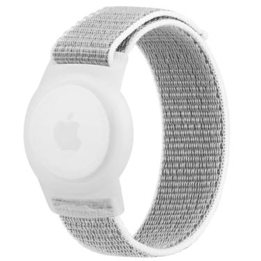 Imagem de Vancle Pulseira infantil para Apple AirTag, capa protetora para rastreador GPS com pulseira de nylon, pulseira de relógio ajustável antiperda para bebês e idosos