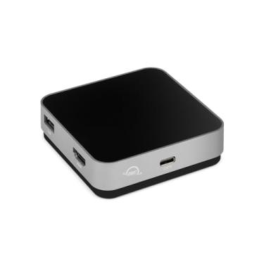 Imagem de OWC Dock de viagem USB-C, 5 portas com USB 3.1, HDMI, cartão SD e passagem de energia de 100 W, cinza espacial