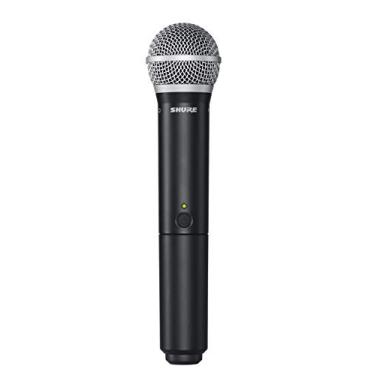 Imagem de Shure Transmissor portátil BLX2/B58 com cápsula de microfone vocal PG58 - para uso com sistemas de microfone sem fio BLX, receptor vendido separadamente | Banda H10 (BLX2/PG58=-H10)