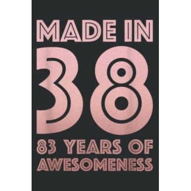 Imagem de 83Rd Birthday Gifts Woman Man Age 83 Year Old Grandma 1938 Nice: Lined Notebook: 6" x 9", 120 Pages, Lined Journal Notebook Birthday Gift Present.