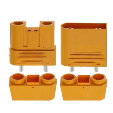 Imagem de 1 Conjunto De Plugue, XT120-M/F, Aeromodelismo, Pinos De Sinal Duplo, Placa Prateada/plugue Dourado, 60A, IP40, XT120(2+2) Amarelo, UL94V0