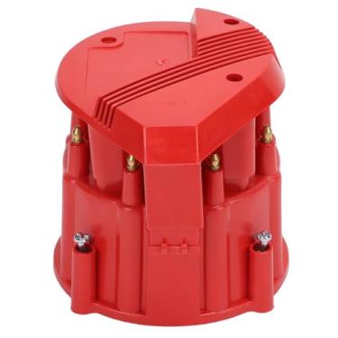 Imagem de Kit de Rotor de Tampa de Distribuidor Grande para Motores K549 SBC/ - Conjunto de Substituição de Ignição para Sistemas HEI - Desempenho Ideal e (Vermelho)