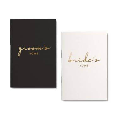 Imagem de GroomBrideGifts Livro de votos de casamento para ele e ela, toque suave, livros de votos de noiva e noivo de tamanho perfeito, essenciais de casamento, ideias para lista de presentes de casamento,