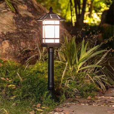 Imagem de Lâmpada de gramado solar ao ar livre contemporânea à prova d 'água Villa Jardim Pátio Bairro Residencial Bairros Lâmpada de gramado (Estilo 10 H82CM Solar 1PCS)