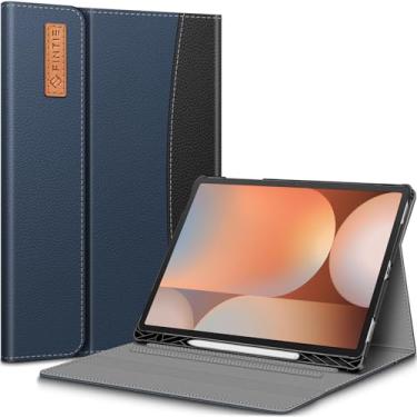 Imagem de Fintie Capa para Samsung Galaxy Tab S10 Plus 2024/ S9 FE Plus 5G 12,4 polegadas 2023 com suporte de caneta S integrado, carteira de vários ângulos com bolso hibernar/despertar automático, azul marinho