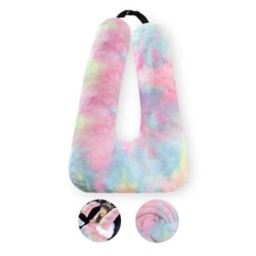 Imagem de MROUEN Travesseiro de viagem, travesseiro de viagem para crianças, travesseiro de viagem para dormir, travesseiro removível em forma de U para adultos e crianças para apoiar a cabeça e o corpo no