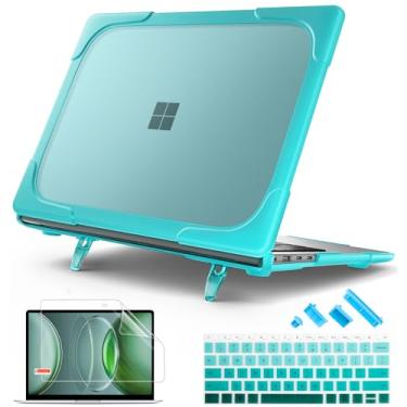 Imagem de May Chen Para laptop Microsoft Surface de 13,9 polegadas, Windows 11 AI + PC 2024, tela sensível ao toque, 7ª edição, [resistente] [camada dupla] capa rígida com suporte com amortecedor de TPU