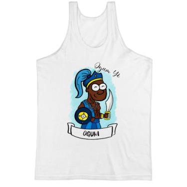 Imagem de Camiseta Regata Orixas Cartoon Ogum Ie - Alearts, P
