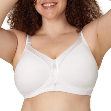 Imagem de Playtex Sutiã feminino 18 horas sedoso, macio e sem fio us4803 disponível com opção de pacote com 2, Branco, 38C
